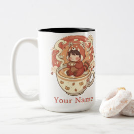  Stylish Two-Tone Red Panda Coffee Mug Zweifarbige Tasse