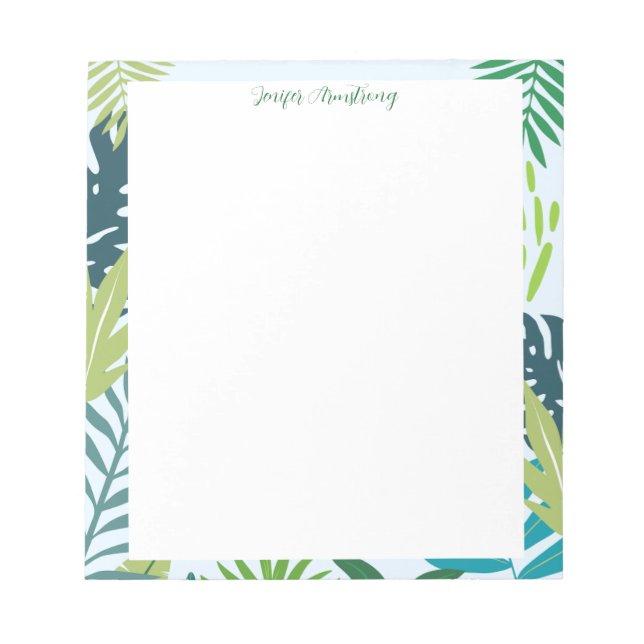 Stylish Typography Personalized Name Aesthetic Notizblock (Vorderseite)