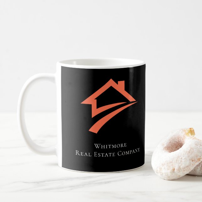 Stylish Unique Black Real Estate Agent Kaffeetasse (Mit Donut)