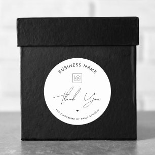 Stylish Vielen Dank für Ihr benutzerdefiniertes Lo Runder Aufkleber