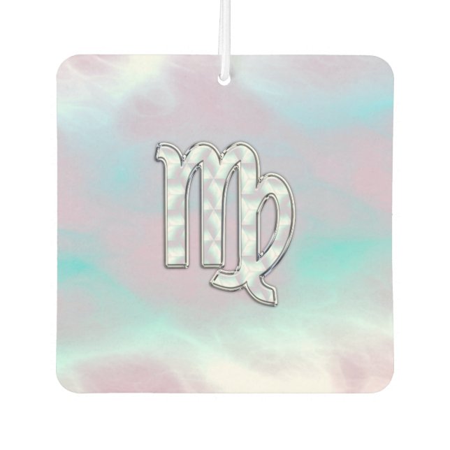 Stylish Virgo Zodiac Sign Nacre Mutter von Pearl Autolufterfrischer (Vorderseite)
