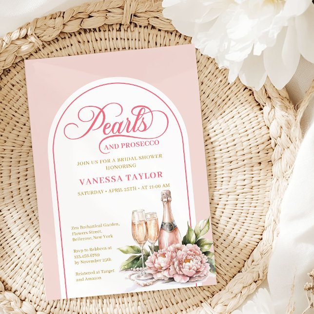 Stylish Watercolor Blush and Gold Shower Invite Einladung (Stylish Watercolor Blush and Gold Shower Invite)