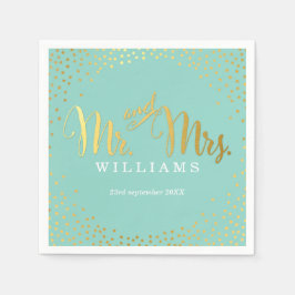 STYLISH WEDDTABLE mini Konfetti Goldminze Serviette