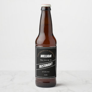 Stylish werden Sie mein Bestman-Vorschlag sein Bierflaschenetikett