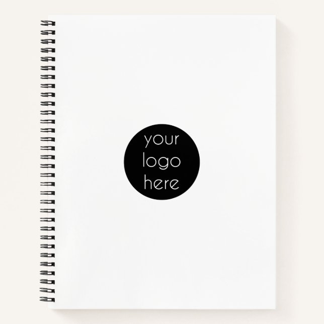 Stylish White Modern Professional Business Logo Notizbuch (Vorderseite)