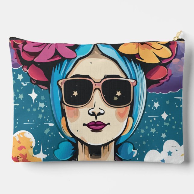 Stylish Woman Zubehörtasche (Rückseite)