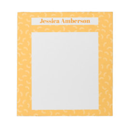 Stylish Yellow Modern Typography Personalized Name Notizblock