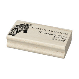 Stylish Zebra Name und Adresse Gummistempel