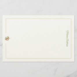 Stylishe florale Fleur de Lys Personalisierter Na Briefpapier