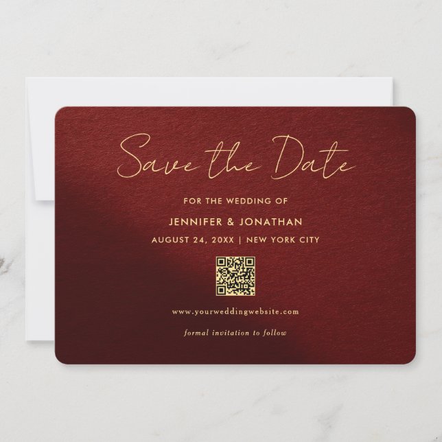 Stylishe goldene Kalligrafie-Skript Save The Dates Date (Vorderseite)
