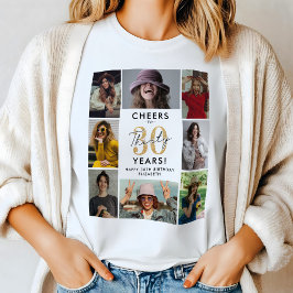 Stylishes 30. Geburtstags-Foto-Collage-T-Shirt T-Shirt