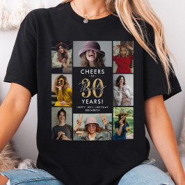 Stylishes 30. Geburtstags-Foto-Collage-T-Shirt T-Shirt