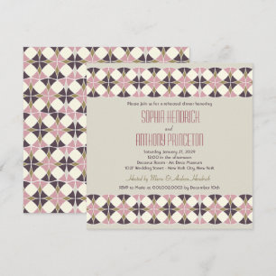 Stylishes Art Deco Band-Probenessen zur Hochzeit Einladung