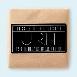 Stylishes Deco-Feeling | b&w Rücksendeadresse Vers