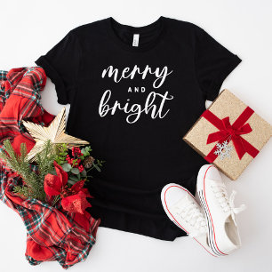Stylishes Frohes und Helles Schwarz Schrift für di T-Shirt