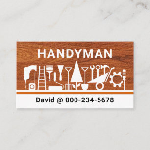 Stylishes Handyman-Reparaturwerkzeug Landschaft Visitenkarte