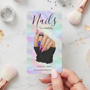 Stylishes Nagelstudio Chic Maniküre Künstlerin Opa Visitenkarte