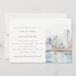 Stylishes Probedinner mit San Francisco-Landschaft Einladung