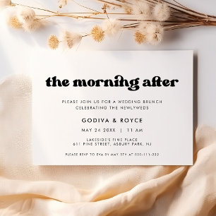 Stylishes Retro-Frühstück nach der Hochzeit Einladung