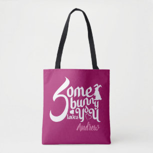 Stylishes Somebunny Magenta Weißes Kaninchen Typog