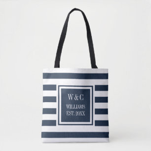 Stylishes trendiges Monogramm Schwarz Navy Blau St