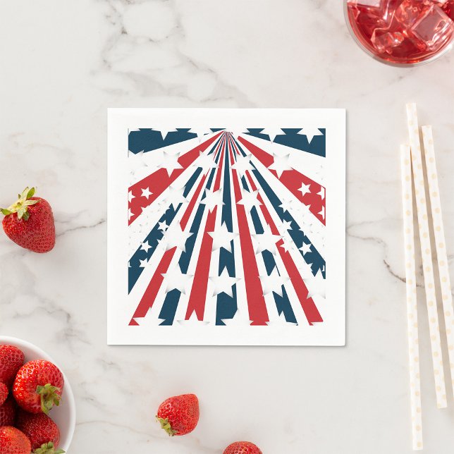 Stylisierte amerikanische Flaggenpapiere Napkins Serviette (Von Creator hochgeladen)
