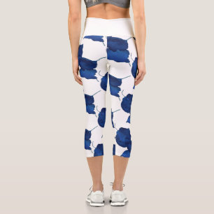 Stylisierte Apricot Tree Leaf Texture Print Leggin Capri Leggings