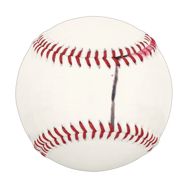 Stylisierte Blume aus Aquarellmohn Baseball (Vorderseite)