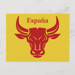 Stylisierte Bull-Sondertext und Farbpostkarte Postkarte