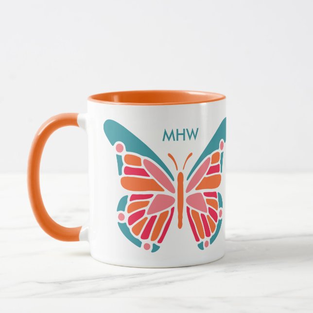 Stylisierte Butterfly-Tasse Tasse (Links)