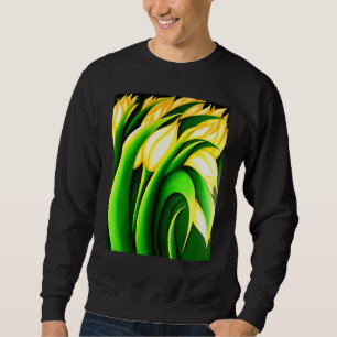 Stylisierte leuchtende gelbe Tulips Sweatshirt