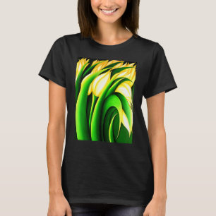 Stylisierte leuchtende gelbe Tulips T-Shirt