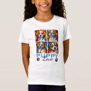 Stylisierte Niedliche Welpen T - Shirt