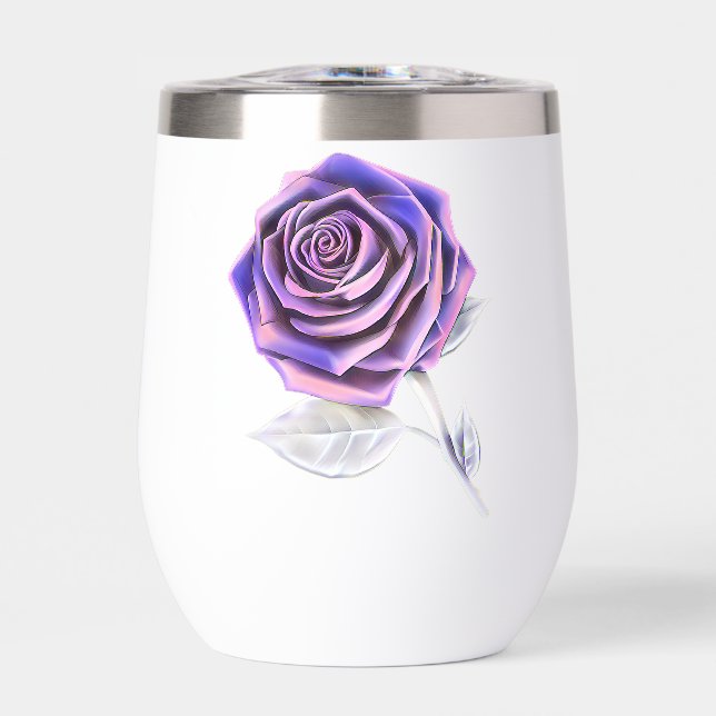 Stylisierte Oversified Rose - Platin Lila (Vorderseite)