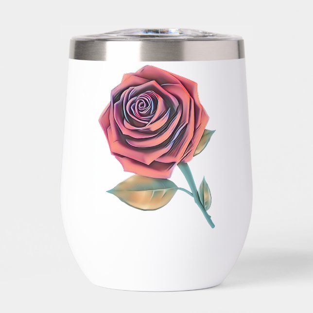 Stylisierte Oversified Rose - Vintag Red (Vorderseite)