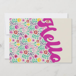 Stylisierte Protea Floral Millefleur Hallo Gruß