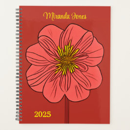 Stylisierte Red Poppy Personalisiert Planer