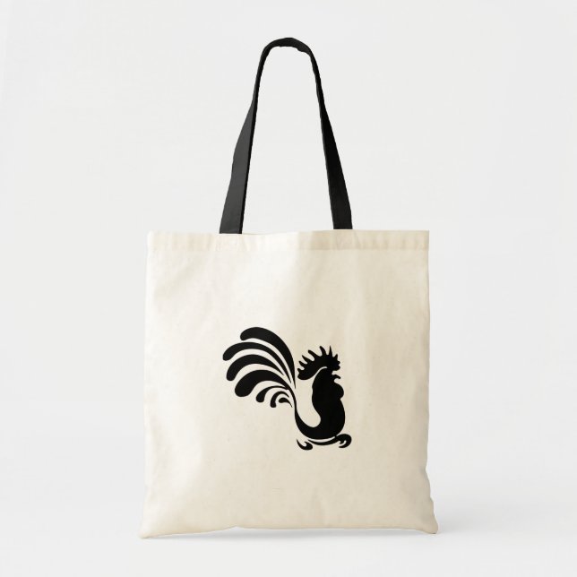 Stylisierte Rooster Tote Bag Tragetasche (Vorne)