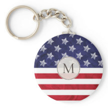 Stylisierte Rot-Blau-Amerikanische Flagge mit Mono