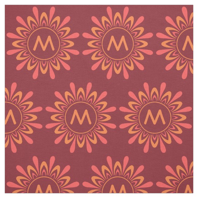 Stylisierte Sun/Blume Muster speziell für Farbstof Stoff (Muster)