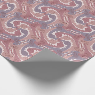 Stylisierte Swirling Hares Tesselung 2 Wrapping P Geschenkpapier
