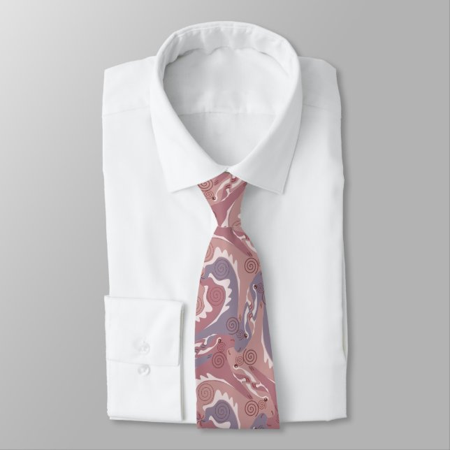 Stylisierte Swirling Hares Tesselung 2b NT Krawatte (Gebunden)