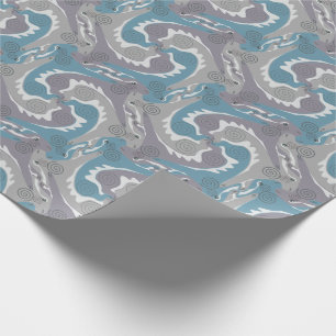 Stylisierte Swirling Hares Tesselung 3 Wrapping P Geschenkpapier