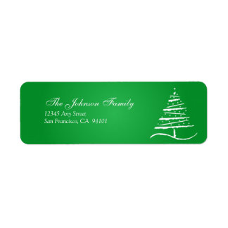 Stylisierte Tree Holiday Address Labels (grün)