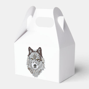 Stylisierte Wolf Head Geschenkschachtel