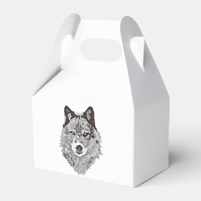 Stylisierte Wolf Head Geschenkschachtel (Vorderseite)