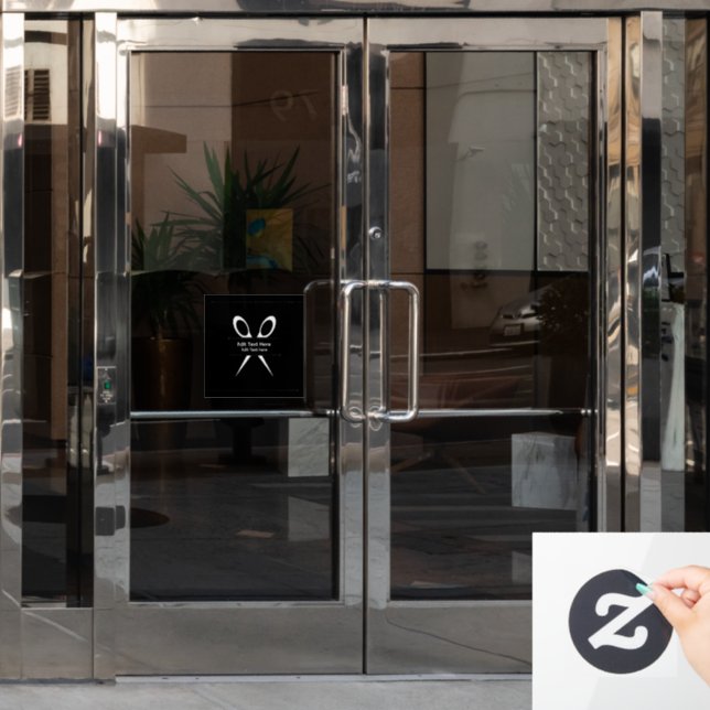 Stylist Barber Scissors Fensteraufkleber (Büro Tür)