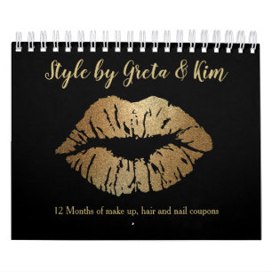 Stylist-Coupon-Werbeaktion-Kalender für Make-Up u Kalender