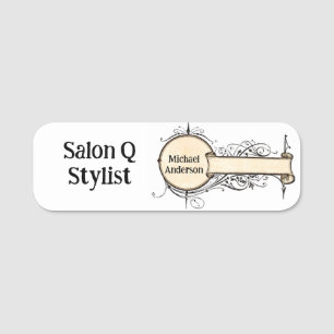 Stylist für klassische Namen Tag Salon Tags Namensschild