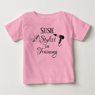 Stylist in baby t-shirt